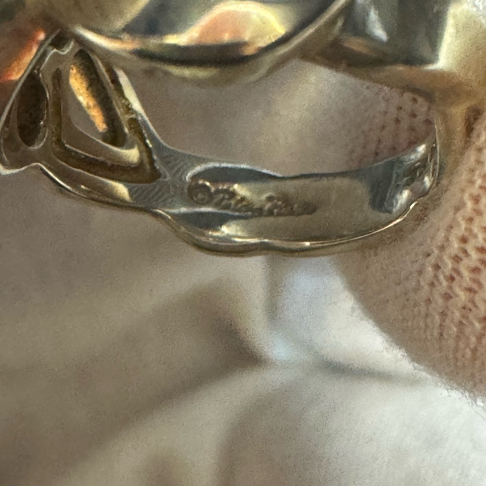 Paloma Picasso by Tiffany & Co Sterling Silver Double Heart Ring sz5 - Picture 14 of 14
